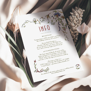 Invitation Mariage Insertion INFO Vintage Victorien Belle Epo