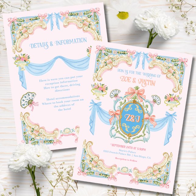 Invitation Mariage inspiré d'Antoniette Marie (Créateur téléchargé)