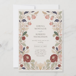 Invitation Mariage inspiré de l'héritage William Morris