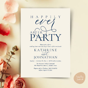 Invitation Mariage intime avec fête moderne de conte de fées