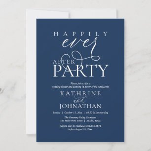 Invitation Mariage intime avec une fête "Jusqu'à ce que la mo