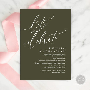Invitation Mariage Intime Célébrons la Fête de Fiançailles Ro