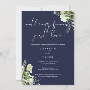 Invitation Mariage Intime de Réception Florale de Verdure Nav