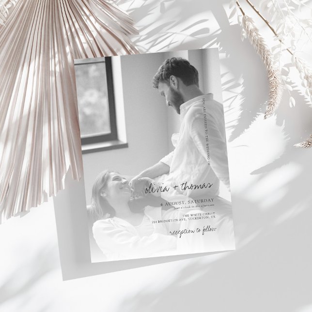 Invitation Mariage intime photo minimaliste (Créateur téléchargé)