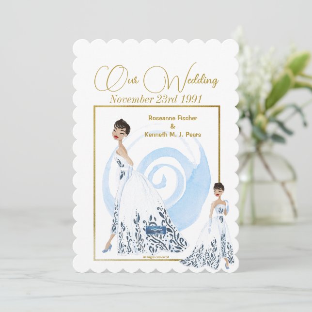 Invitation Mariage Inv. 4 Blanc(La robe) RFPMDesigns ©️ 2024 (Debout devant)