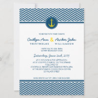 MARIAGE INVITER ancre nautique monogramme personna