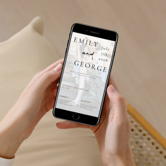 Invitation Mariage Inviter le Modèle avec photo