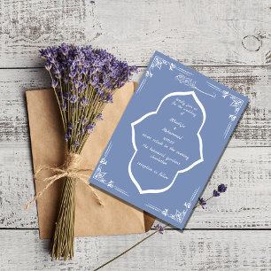 Invitation MARIAGE ISLAMIQUE bleu poussiéreux ÉLÉGANT