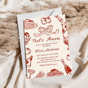 Invitation Mariage italien à l'américaine That's Amore Shower