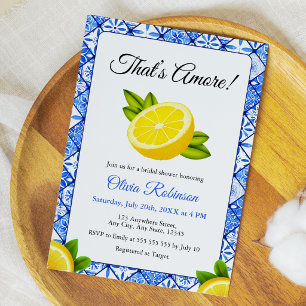 Invitation Mariage Italien Carrelage Bleu C'est l'Amour Enter