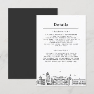 Invitation Mariage italien   Détails de l'invité
