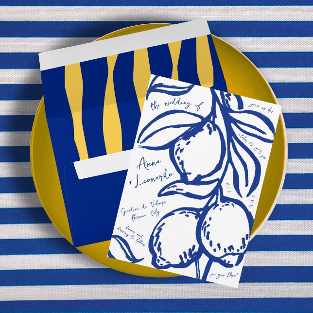 Invitation Mariage italien rétro dessiné à la main et écrit e (Créateur téléchargé)