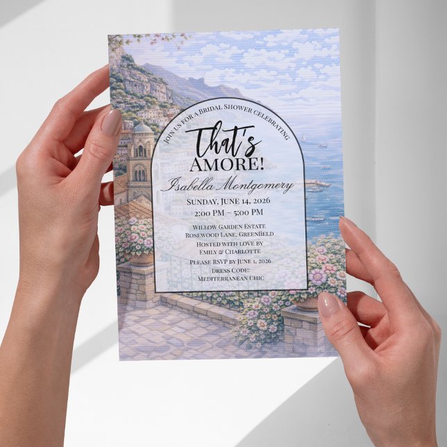Invitation Mariage italien sur le thème d'Amalfi (Amalfi Italian Themed Bridal Shower Invitations
)