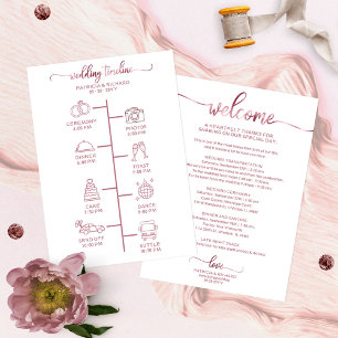 Invitation Mariage Itinéraire Icon Chic Script Mariage Bienve