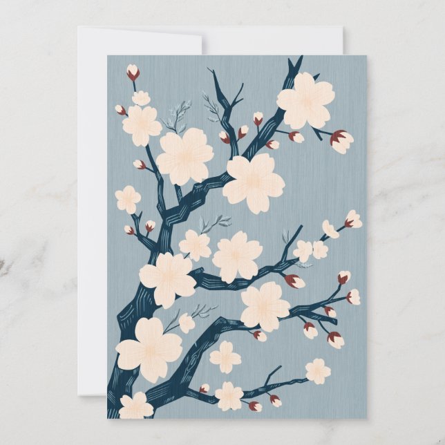 Invitation Mariage japonais (scandi-japonais) (Dos)