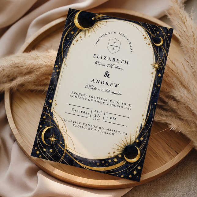 Invitation Mariage Jardin de Nuit Céleste (Créateur téléchargé)