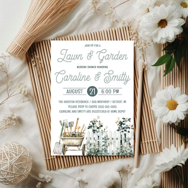 Invitation Mariage Jardin et Pelouse, douche de mariage (Créateur téléchargé)