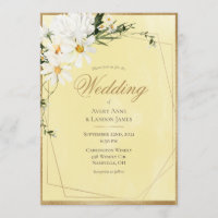 Mariage Jaune aux marguerites blanches