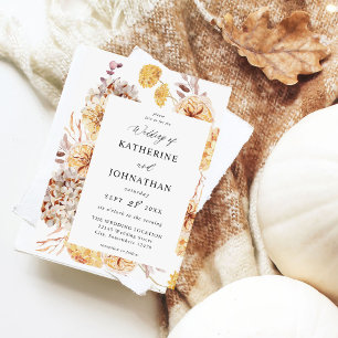 Invitation Mariage jaune doré