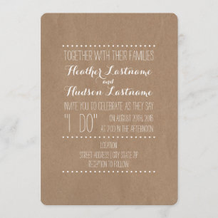 Invitation Mariage "Je fais" inspiré par le carton