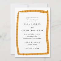 Mariage Joueur de cadre doré tiré à la main