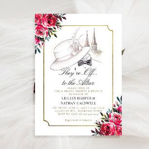 Invitation Mariage Kentucky Derby Cadre Rose Fête des mariées