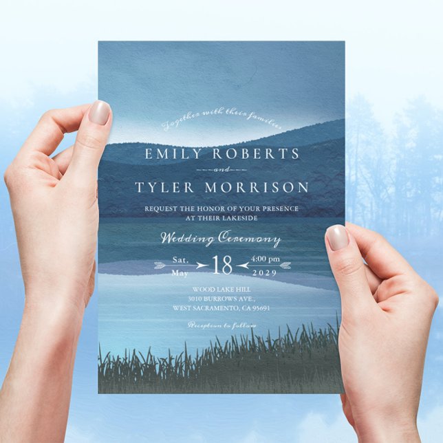 Invitation Mariage Lakeside rustique et apaisant (Créateur téléchargé)