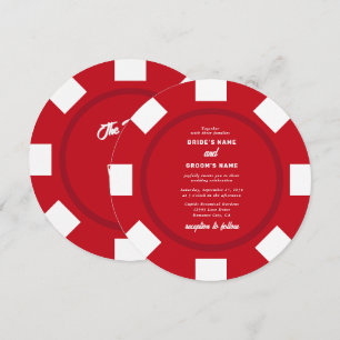 Invitation Mariage Las Vegas Jetons de Poker Parfait Accord
