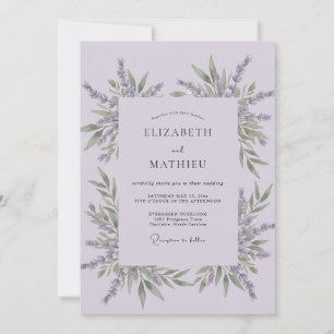 Invitation Mariage Lavande Parfumée Provence