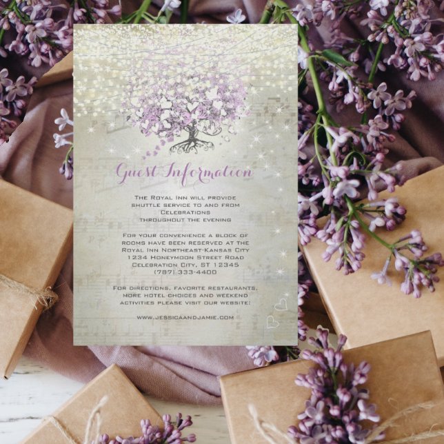 Invitation Mariage Lavender Fairytale Lumières et étoiles (Créateur téléchargé)