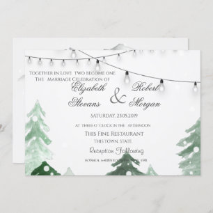 Invitation Mariage léger à cordes de forêt de Woodland