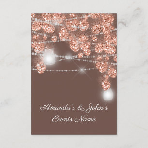 Invitation Mariage Lights Jars Rustique Rose Gold Brown