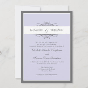 Invitation Mariage Lilac décoratif moderne