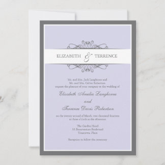 Invitation Mariage Lilac décoratif moderne
