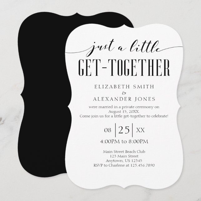 Invitation Mariage Little Get Together Simple Party (Devant / Derrière)