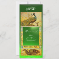 MARIAGE LOVE PEACOCKS MONOGRAM, vert brun