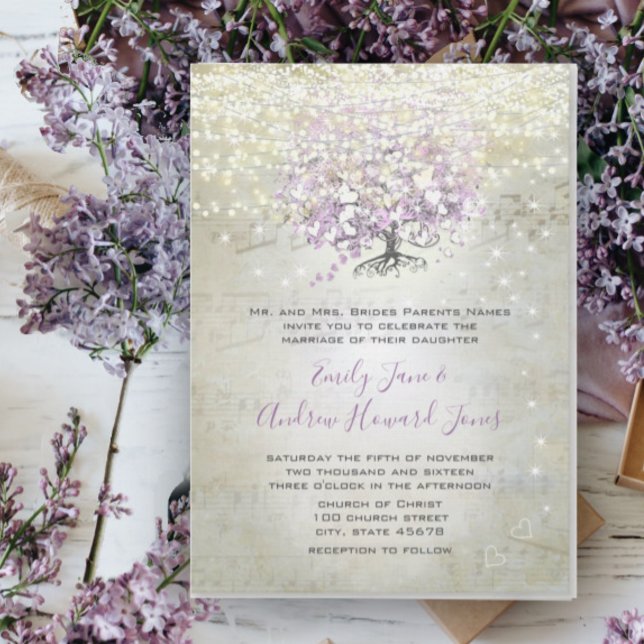 Invitation Mariage Lumières et Étoiles de Conte de Fées au La (Créateur téléchargé)