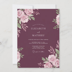 Invitation Mariage Luxe d'Automne au Plum
