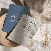 Mariage Luxueux Bleu Et Blanc Ancien Argent