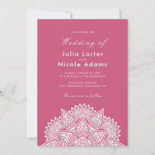 Invitation Mariage Luxueux Métallisé Pailleté Géométrique