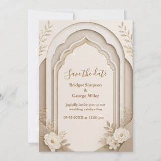 Invitation Mariage Luxueux Moderne Arch Fleurs d'Eucalyptus