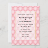 Mariage Luxueux Rose Poudré à Motif Diamant Brodé