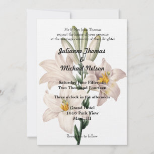 Invitation Mariage Lys blancs