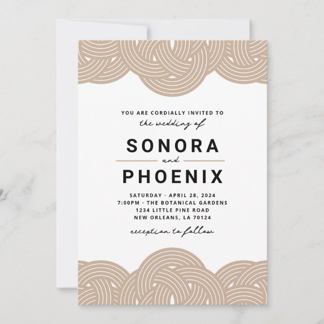 Invitation Mariage Macrame (Devant)