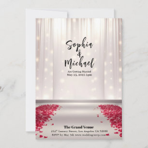Invitation Mariage Magazine Couverture Rose Pétales