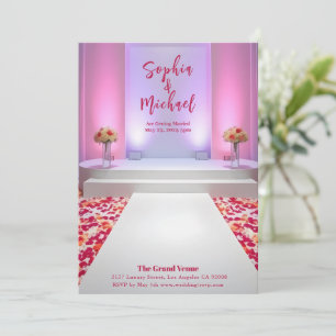 Invitation Mariage Magazine Couverture Rose Pétales