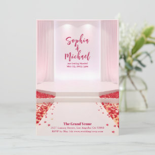 Invitation Mariage Magazine Couverture Rose Pétales