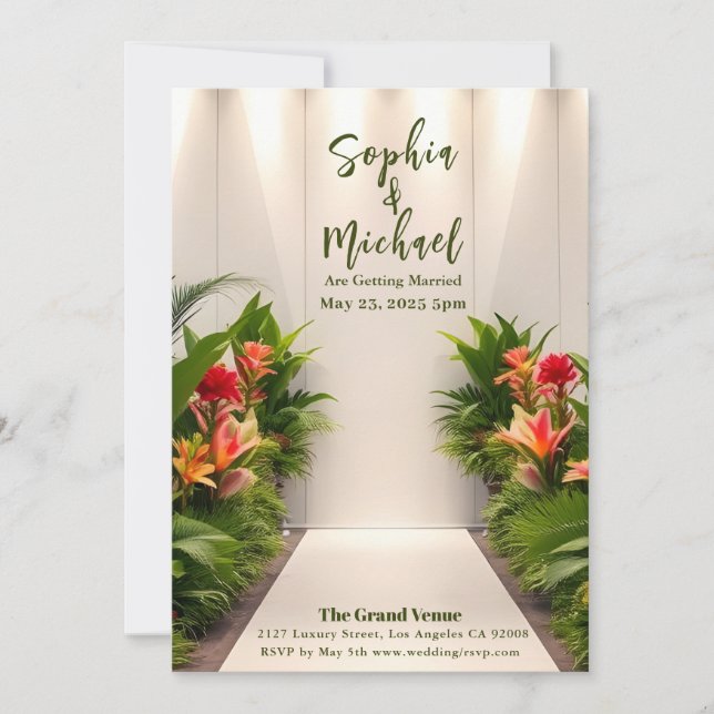 Invitation Mariage Magazine Couverture Tropical (Devant)