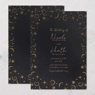 Invitation Mariage Magie Fantaisiste Tourbillons Célestes