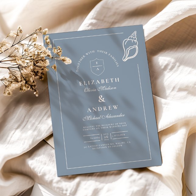 Invitation Mariage main Nautique tiré (Créateur téléchargé)